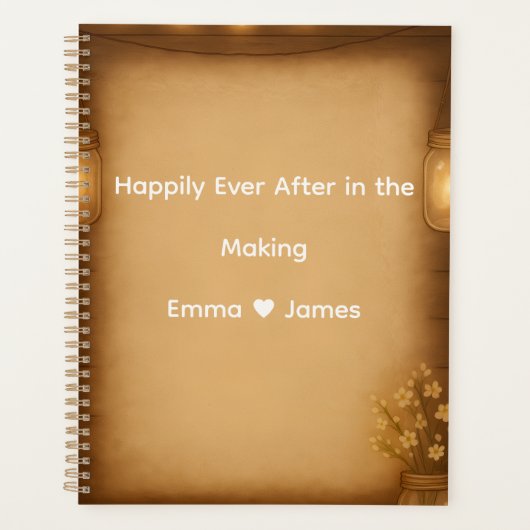 メイスン素朴ジャー&ストリングライトウェディングプランナー プランナー手帳 (正面)