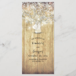 メイスン素朴ジャー・ベイビーの息の結婚式 プログラム