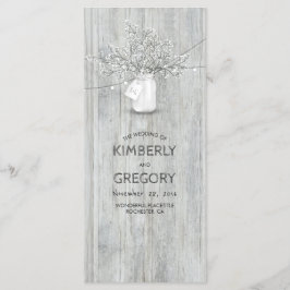 メイスン素朴ジャー・ベイビーの息の結婚式 プログラム