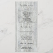 メイスン素朴ジャー・ベイビーの息の結婚式 プログラム (裏面)