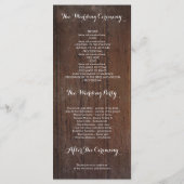 メイスン素朴ジャー・ベイビーの息の結婚式 プログラム (裏面)