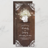 メイスン素朴ジャー・ベイビーの息の結婚式 プログラム (正面/裏面)