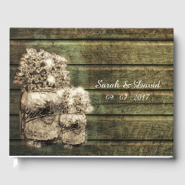 メイスン素朴ジャー(ベビーの息) ゲストブック