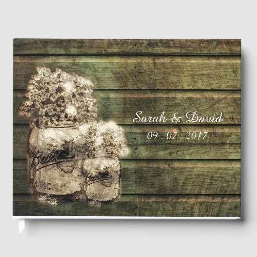 メイスン素朴ジャー(ベビーの息) ゲストブック (正面)