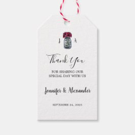 メイスン素朴ジャー・モノグラム国結婚式 ギフトタグ