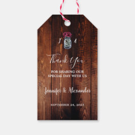 メイスン素朴ジャー・モノグラム国結婚式 ギフトタグ