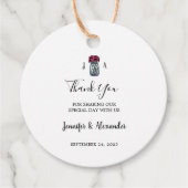 メイスン素朴ジャー・モノグラム国結婚式 フェイバータグ (正面)