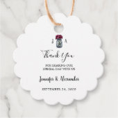 メイスン素朴ジャー・モノグラム国結婚式 フェイバータグ (正面)