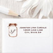 メイスン素朴ジャー・ラブ差出人住所ラベル ラベル (インサイチュ)