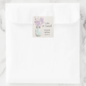 メイスン素朴ジャー&ワイルドフラワーズ スクエアシール (バッグ)