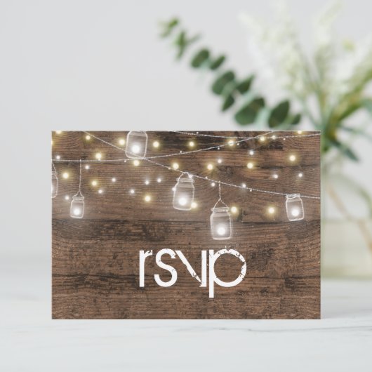 メイスン素朴ライツ披露宴ディナーRSVPエンツリー 出欠カード (スタンド正面)