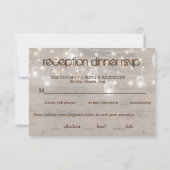 メイスン素朴ライツ披露宴ディナーRSVPエンツリー 招待状 (裏面)