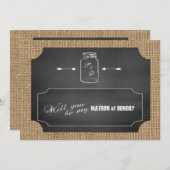 メイスン素朴・ジャー・ラップが私の名誉の宝だ 招待状 (正面/裏面)