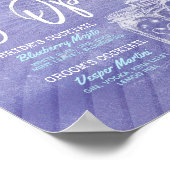 メイスン結婚ジャーのバーが飲み物メニューを開く ポスター (角)