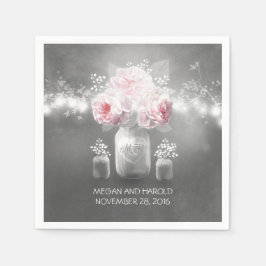 メイスン結婚ジャー スタンダードカクテルナプキン