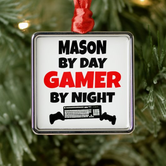 メイスン遊はビデオゲームを愛 メタルオーナメント (ツリー)