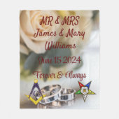 メイスン/オ結婚ーズ フリースブランケット (正面)