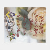 メイスン/オ結婚ーズ フリースブランケット (正面(横))