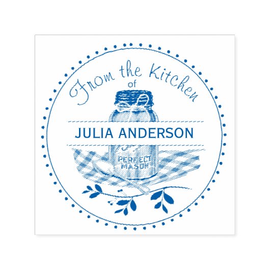 メイスン・ジャーが台所から セルフインキングスタンプ (デザイン)