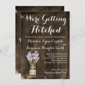 メイスン・ジャーが国の結婚式の招待状 招待状 (正面/裏面)