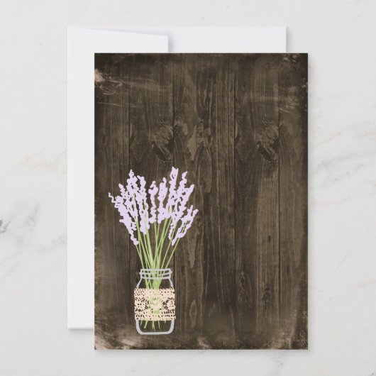 メイスン・ジャーが国の結婚式の招待状 招待状 (裏面)