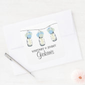 メイスン・ジャーとアジサイ結婚ズ スクエアシール (封筒)