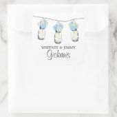 メイスン・ジャーとアジサイ結婚ズ スクエアシール (バッグ)