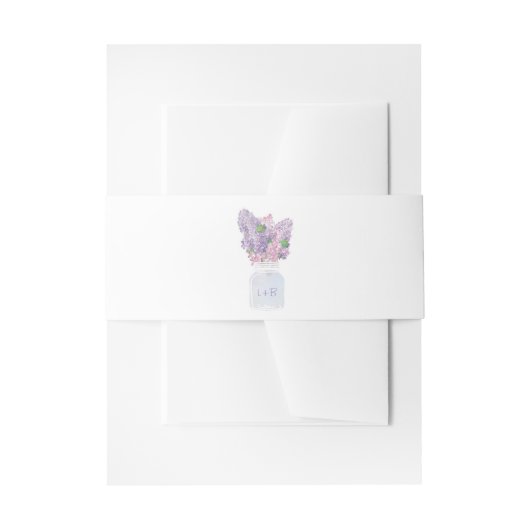 メイスン・ジャーとリラエレガントク素朴結婚スの 招待状ベリーバンド (正面例)