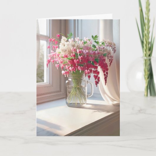 メイスン・ジャーの出血ハート カード (正面)