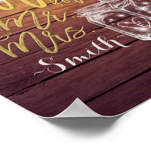 メイスン・ジャース・ウッド夫人のカード結婚と贈り物 ポスター (角)