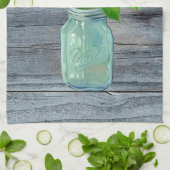 メイスン・ジャー素朴の美しいライラック キッチンタオル (折り畳み)