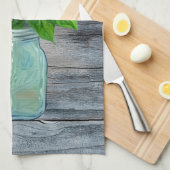 メイスン・ジャー素朴の美しいライラック キッチンタオル (四つ折り)