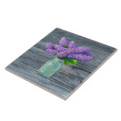 メイスン・ジャー素朴の美しいライラック タイル (側面)