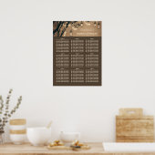 メイスン・ジャー素朴ラ結婚イトの座席表 ポスター (キッチン)