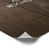 メイスン・ジャー素朴ラ結婚イトの歓迎サイン ポスター (角)