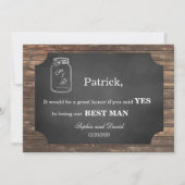 メイスン・ジャー・チャールヤードは私の花婿介添人? 招待状 (裏面)