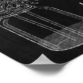 メイスン・ジャー&デイジーの座席結婚付き黒板 ポスター (角)