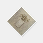 メイスン・ジャー・ベイビー素朴ズ・ブッ結婚ス スタンダードカクテルナプキン (角)