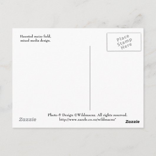 メイズ幽霊のよく出るフィールドはがき ポストカード (裏面)