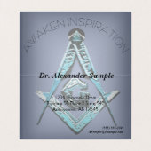 メイソニック·マインズ（明るい青） 名刺 (内部フラット)