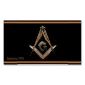 メイソニック·マインズ(黄金色) マグネット名刺 (正面)