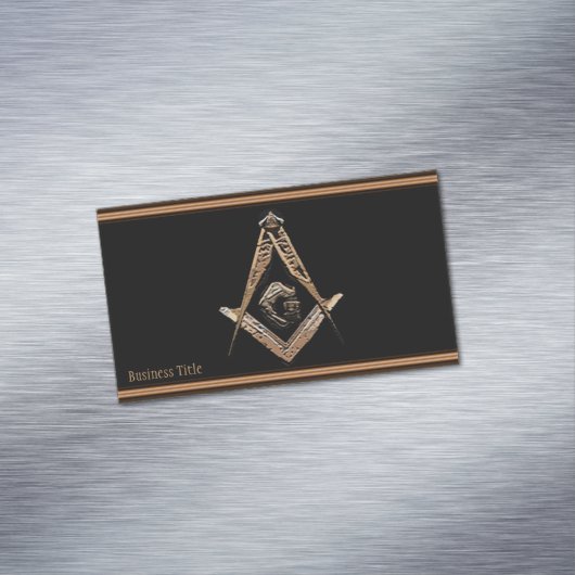 メイソニック·マインズ(黄金色) マグネット名刺 (インサイチュ)