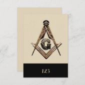 メイソニック·マインズ（黄金色） 招待状 (正面/裏面)