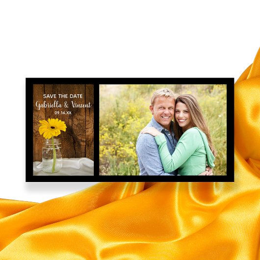 メイソンのデイジーの中の黄色いウェディング日付を保存 セーブザデート