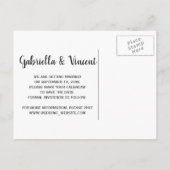 メイソンのデイジーの中の黄色いウェディング日付を保存 案内ポストカード (裏面)