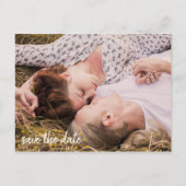 メイソンの瓶とホタル素朴の結婚式の日付を保存 案内ポストカード (正面)