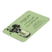 メイソンの瓶とワイルドフラワーズ日付を保存 マグネット (左側)