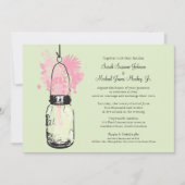 メイソンの瓶と野結婚花の 招待状 (正面)