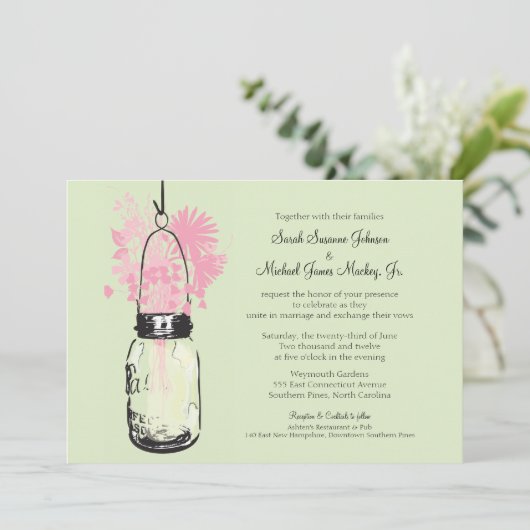メイソンの瓶と野結婚花の 招待状 (スタンド正面)