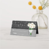 メイソンの瓶にデイジーを入れた黒板 プレイスカード (裏面)